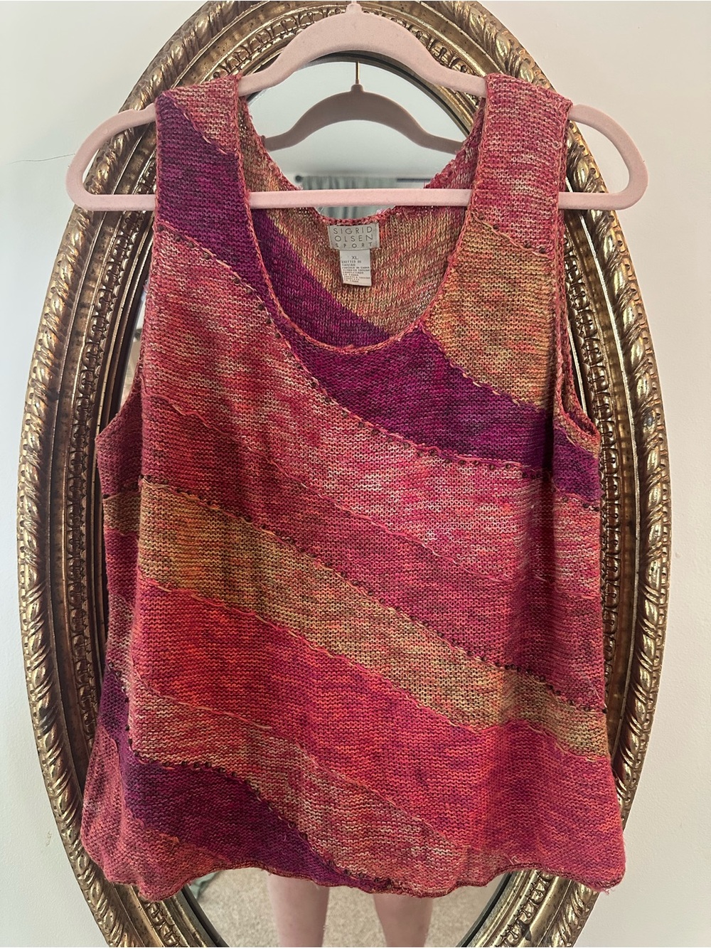 Sigrid Olsen Pink & Magenta Multicolor Knit Tank